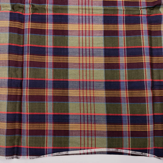 Summer 2026 Scrapbook - Cotton Woven - Green/Burgundy Plaid - 1.75M Bundle