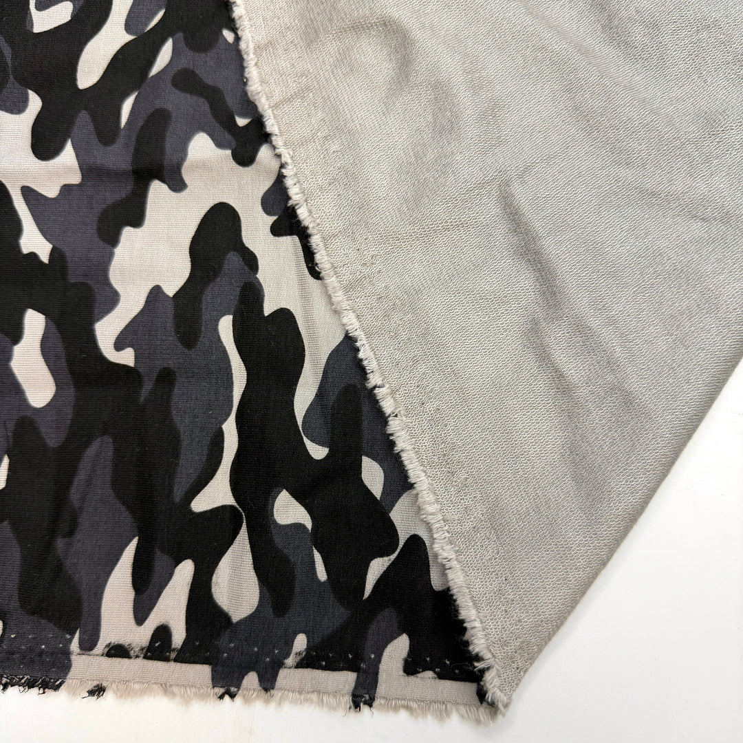 Hiding From My Responsibilities - French Terry Bamboo Blend Knit - Grey/Black Camouflage - 2.8M Bundle