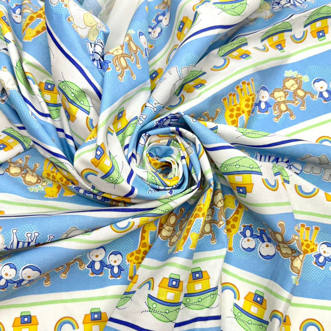 Write On Point - Cotton Woven - Light Blue Multi Noahs Ark - 1.2M Bundle