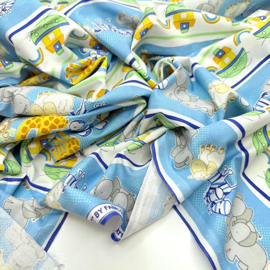 Write On Point - Cotton Woven - Light Blue Multi Noahs Ark - 1.2M Bundle