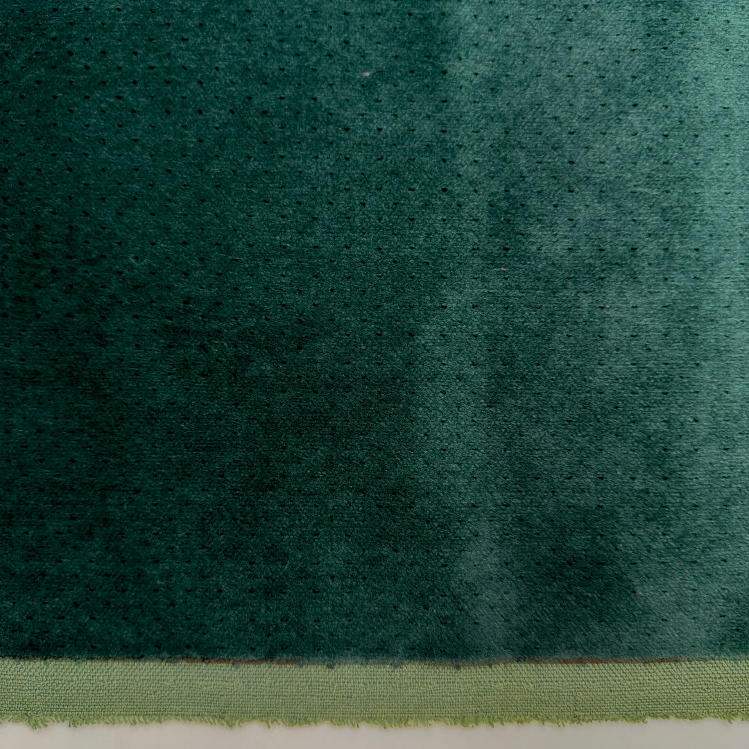My Brain Is On Recess - Velvet Poly/Cotton Woven - Dark Green Tiny Dots - 1.2M Bundle
