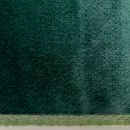 My Brain Is On Recess - Velvet Poly/Cotton Woven - Dark Green Tiny Dots - 1.2M Bundle