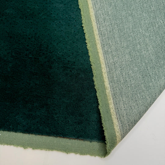 My Brain Is On Recess - Velvet Poly/Cotton Woven - Dark Green Tiny Dots - 1.2M Bundle