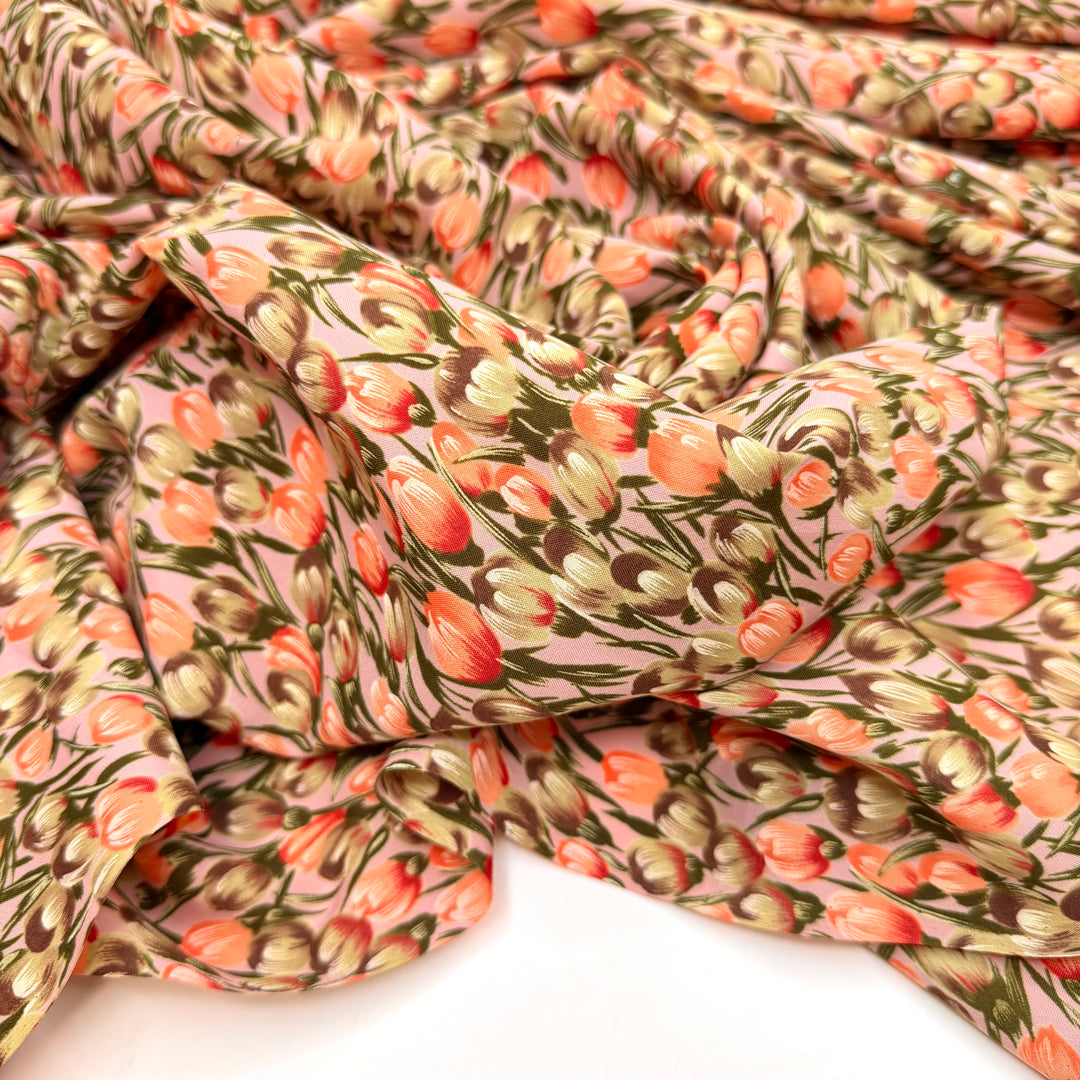 Garden Of Ideas - Polyester Blend Woven - Pink/Green Floral - 1.7M Bundle