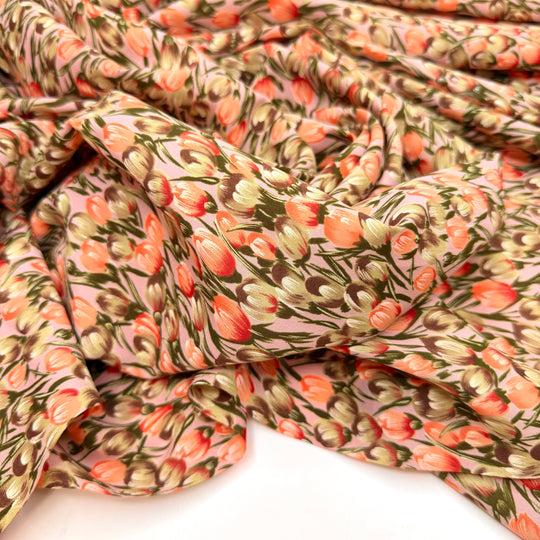 Garden Of Ideas - Polyester Blend Woven - Pink/Green Floral - 1.7M Bundle