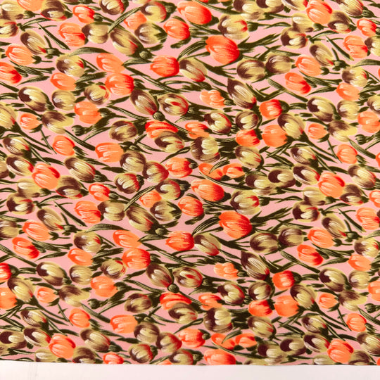 Garden Of Ideas - Polyester Blend Woven - Pink/Green Floral - 1.7M Bundle