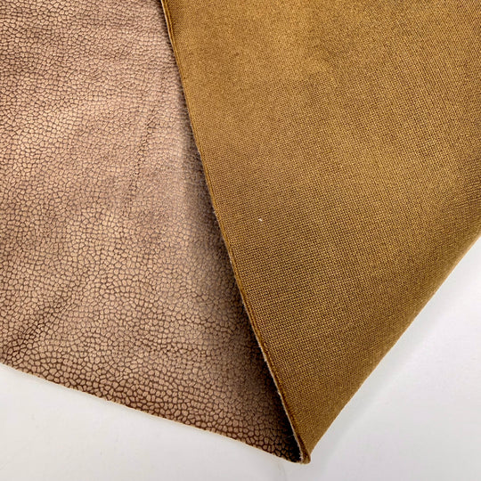 My Last First Day Of School - Faux Suede-like Double Cloth Knit Poly/Nylon  - Beige/Brown - 1.25M Bundle