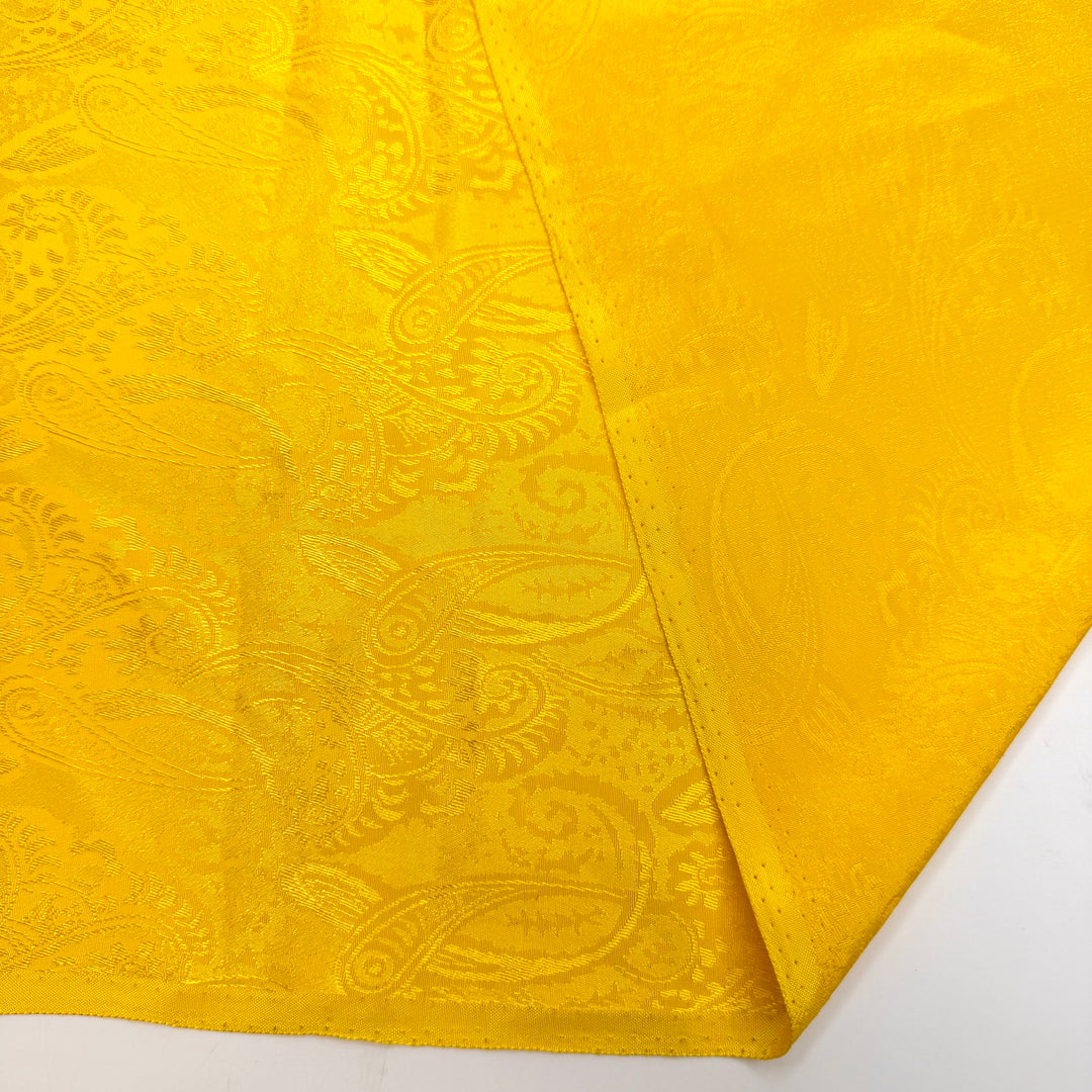 The Bus Approaches - Jacquard Polyester Blend Woven - Yellow Paisley - 1.9M Bundle