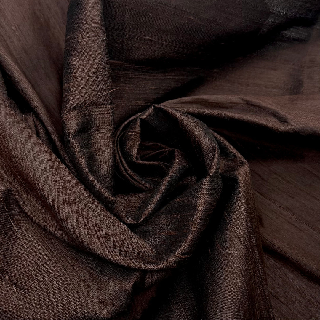 Grateful For Teachers - Slub Silk Woven - Dark Brown - 2M Bundle