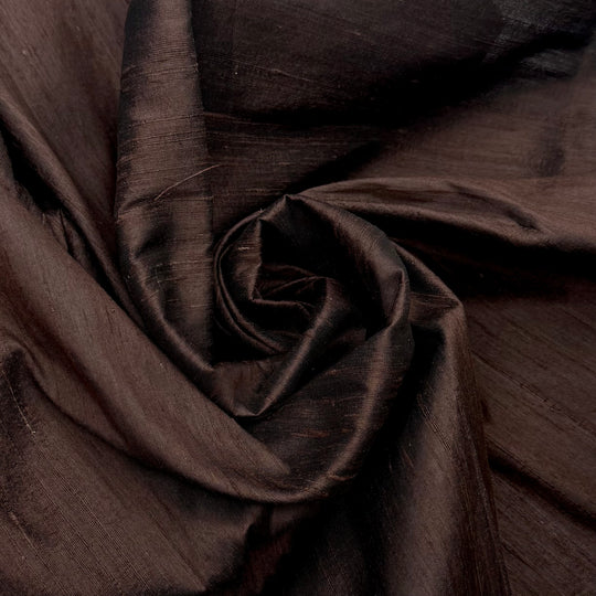 Grateful For Teachers - Slub Silk Woven - Dark Brown - 2M Bundle