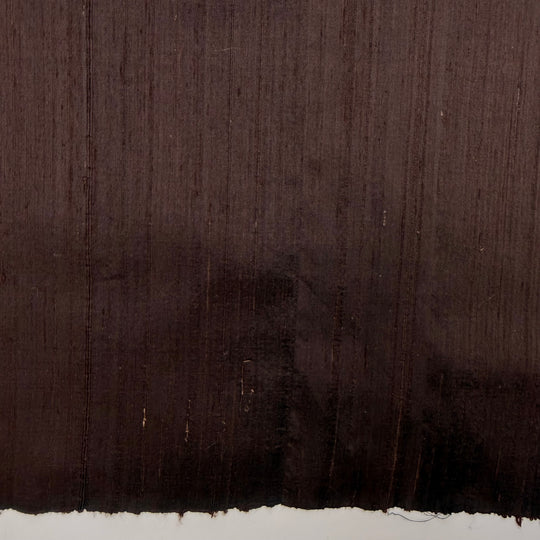 Grateful For Teachers - Slub Silk Woven - Dark Brown - 2M Bundle