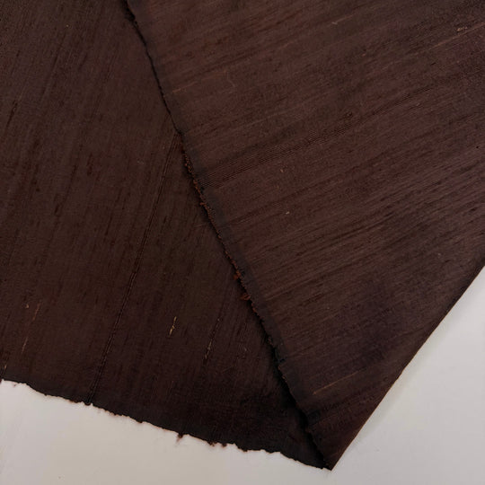 Grateful For Teachers - Slub Silk Woven - Dark Brown - 2M Bundle