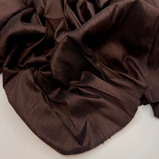 Grateful For Teachers - Slub Silk Woven - Dark Brown - 2M Bundle