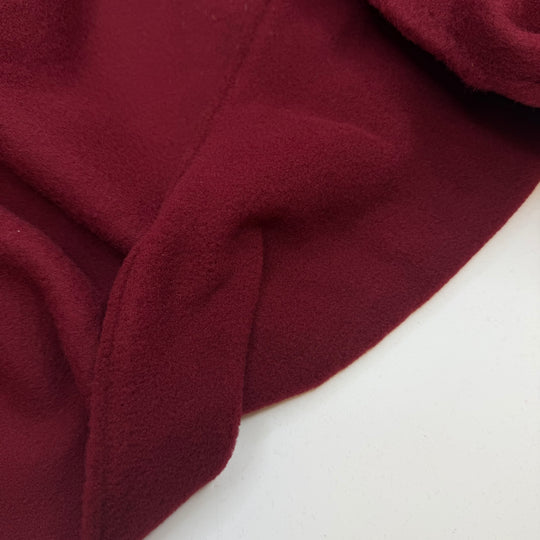 Pour Another Glass - Fleece Polyester Blend Knit - Dark Red - 1.5M Bundle