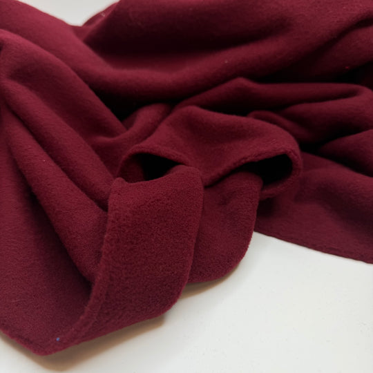 Pour Another Glass - Fleece Polyester Blend Knit - Dark Red - 1.5M Bundle