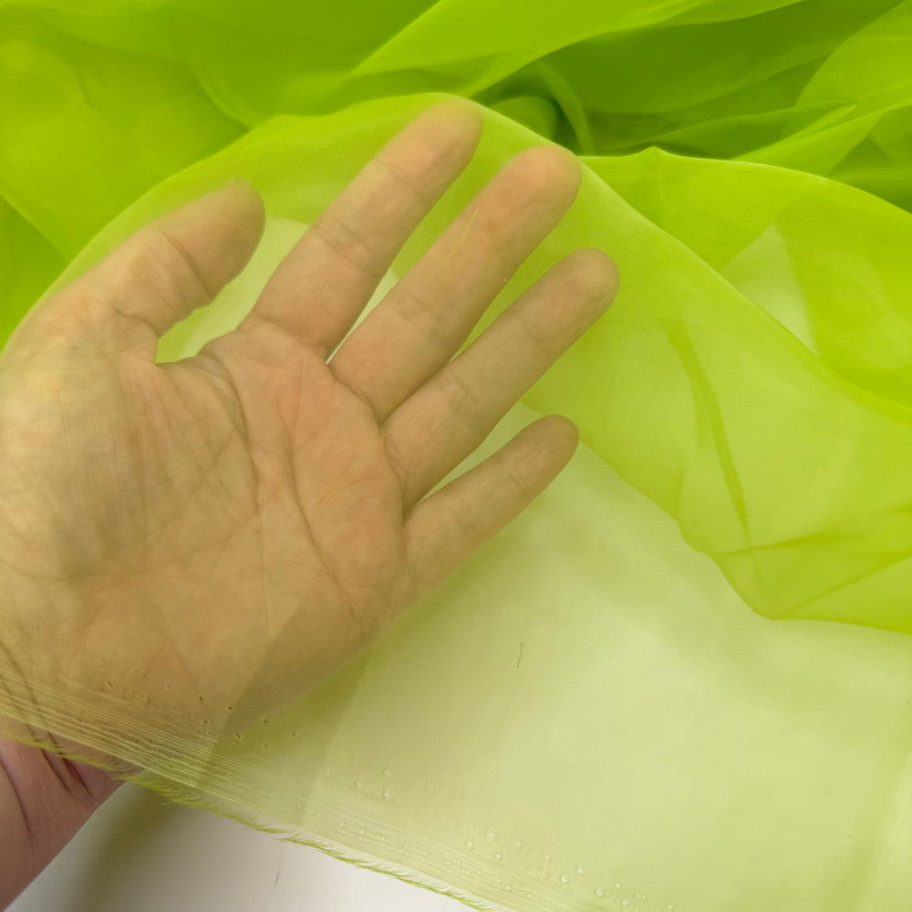 Super Lime - Organza Poly Woven - Bright Lime Green - Bundles