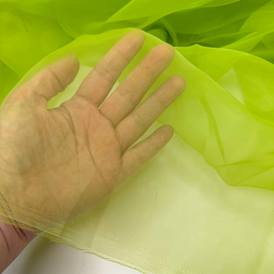 Super Lime - Organza Poly Woven - Bright Lime Green - Bundles