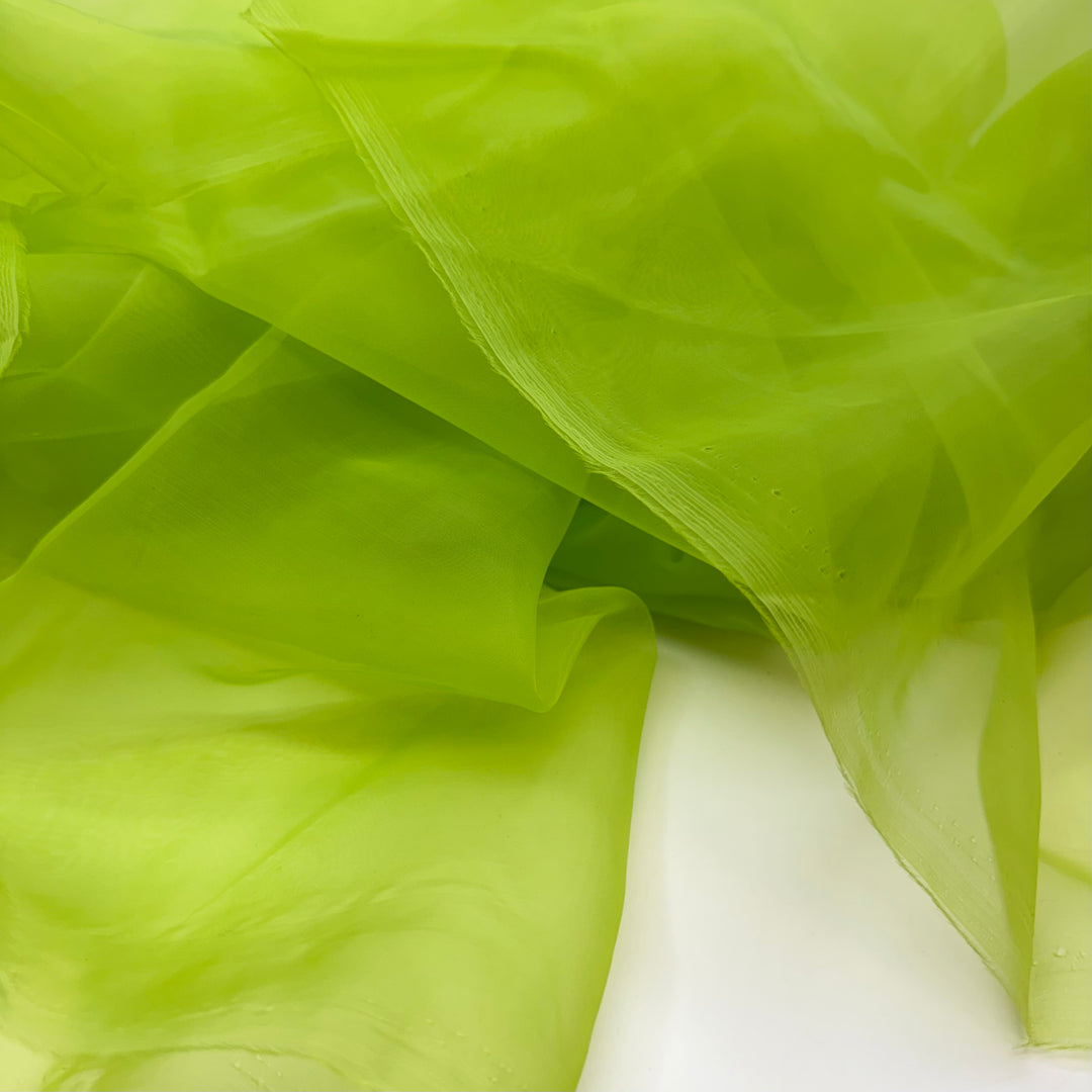 Super Lime - Organza Poly Woven - Bright Lime Green - Bundles