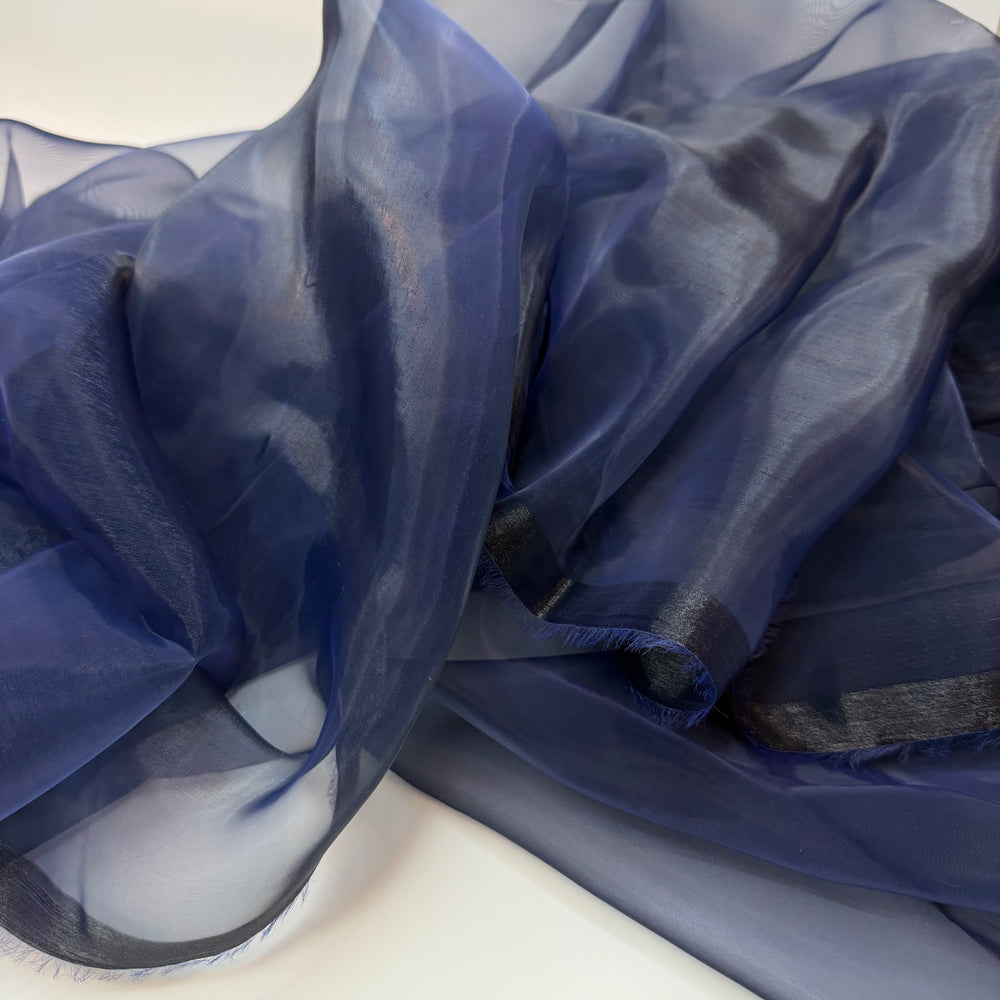Sapphire Song - Liquid Organza Poly Woven - Navy - Bundles