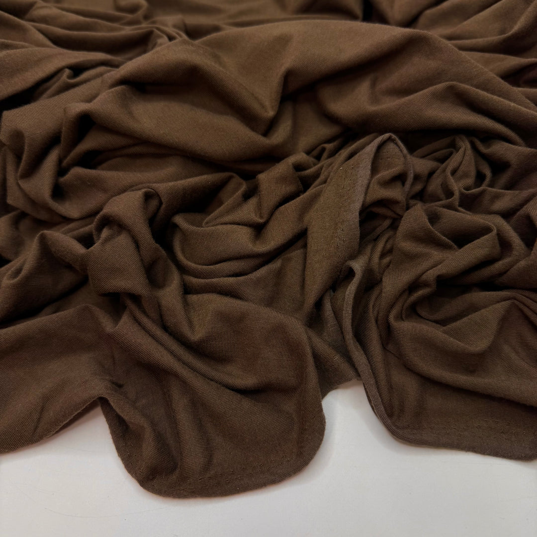 Sinking Into The Couch - Jersey Polyester Blend Knit - Brown - 1.2M Bundle