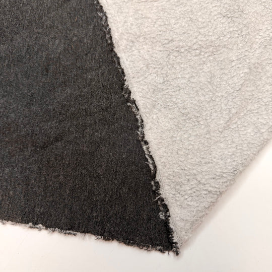 Good Vibes Only - Brushed French Terry Bamboo Blend Knit - Dark Grey - 1.65M Bundle