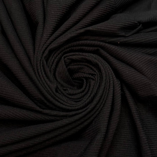 Recovery Day - Rib Knit Polyester Blend Knit - Black - 1.6M Bundle