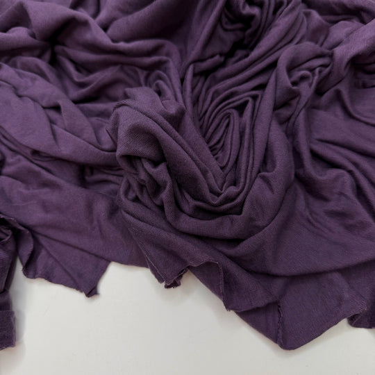 Purple Haze - Rib Knit Rayon Blend Knit - Dark Purple - 1.5M Bundle
