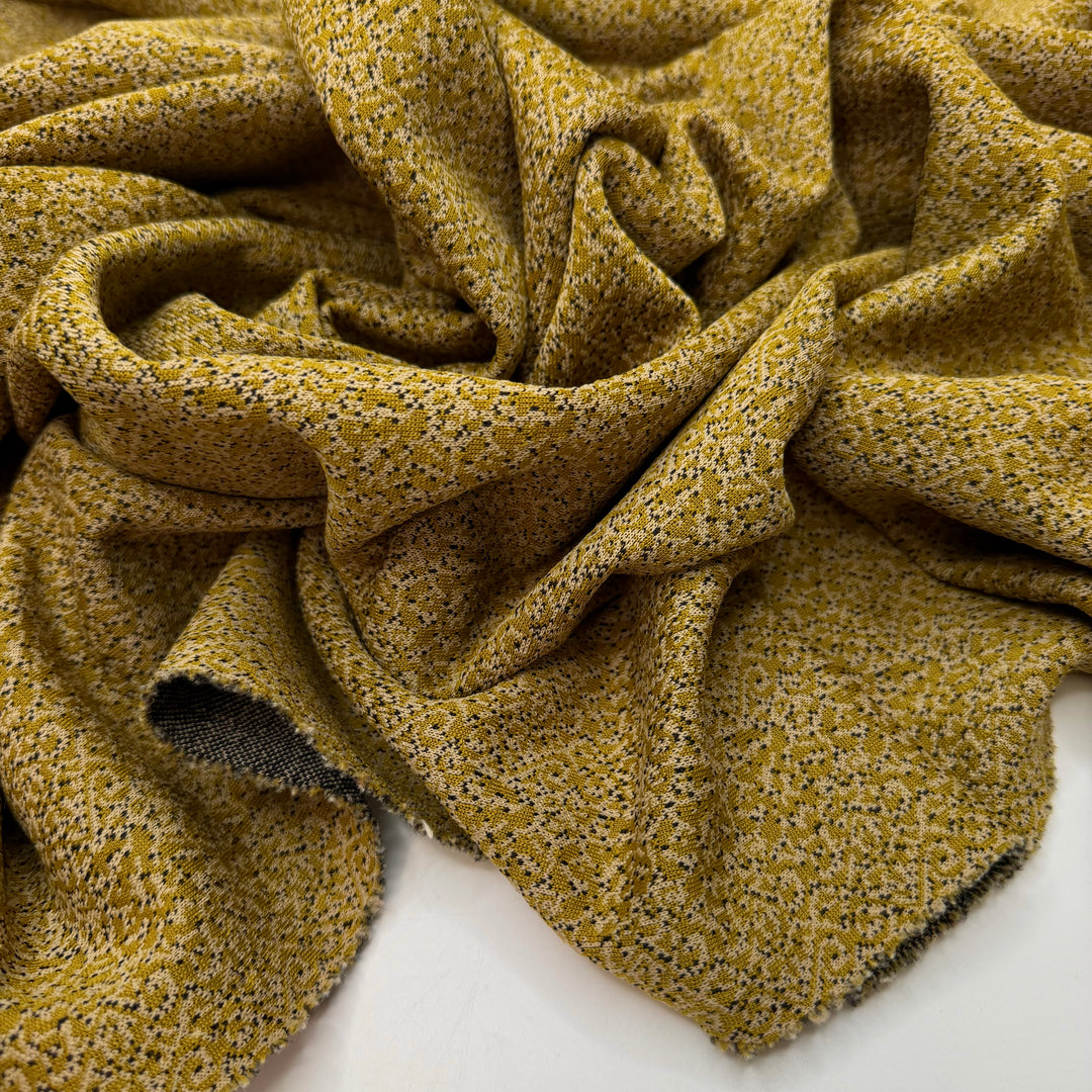 Magic Eye Puzzles - Double Cloth Knit Polyester Blend  - Grey/Green Abstract - 1.1M Bundle
