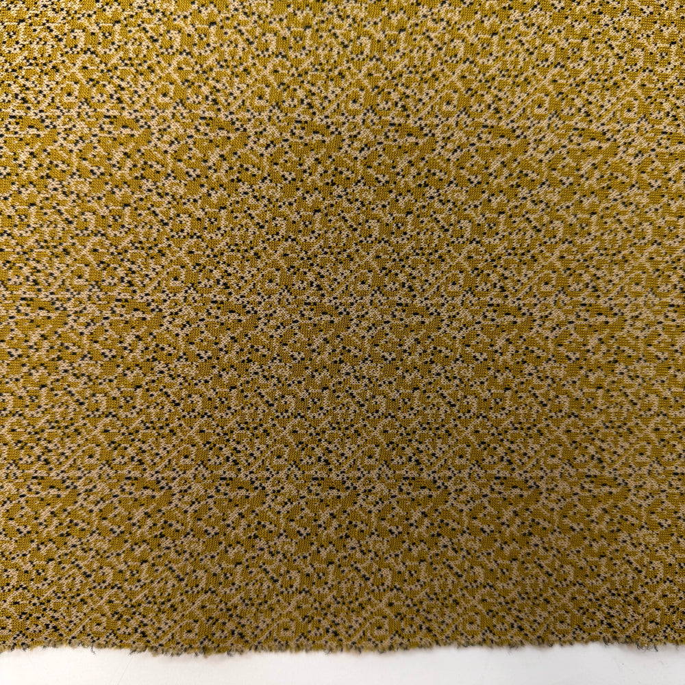 Magic Eye Puzzles - Double Cloth Knit Polyester Blend  - Grey/Green Abstract - 1.1M Bundle