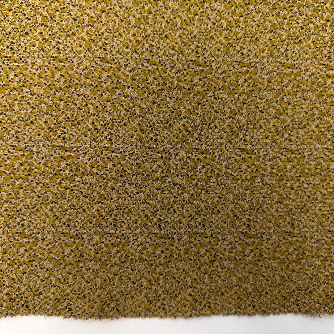 Magic Eye Puzzles - Double Cloth Knit Polyester Blend  - Grey/Green Abstract - 1.1M Bundle