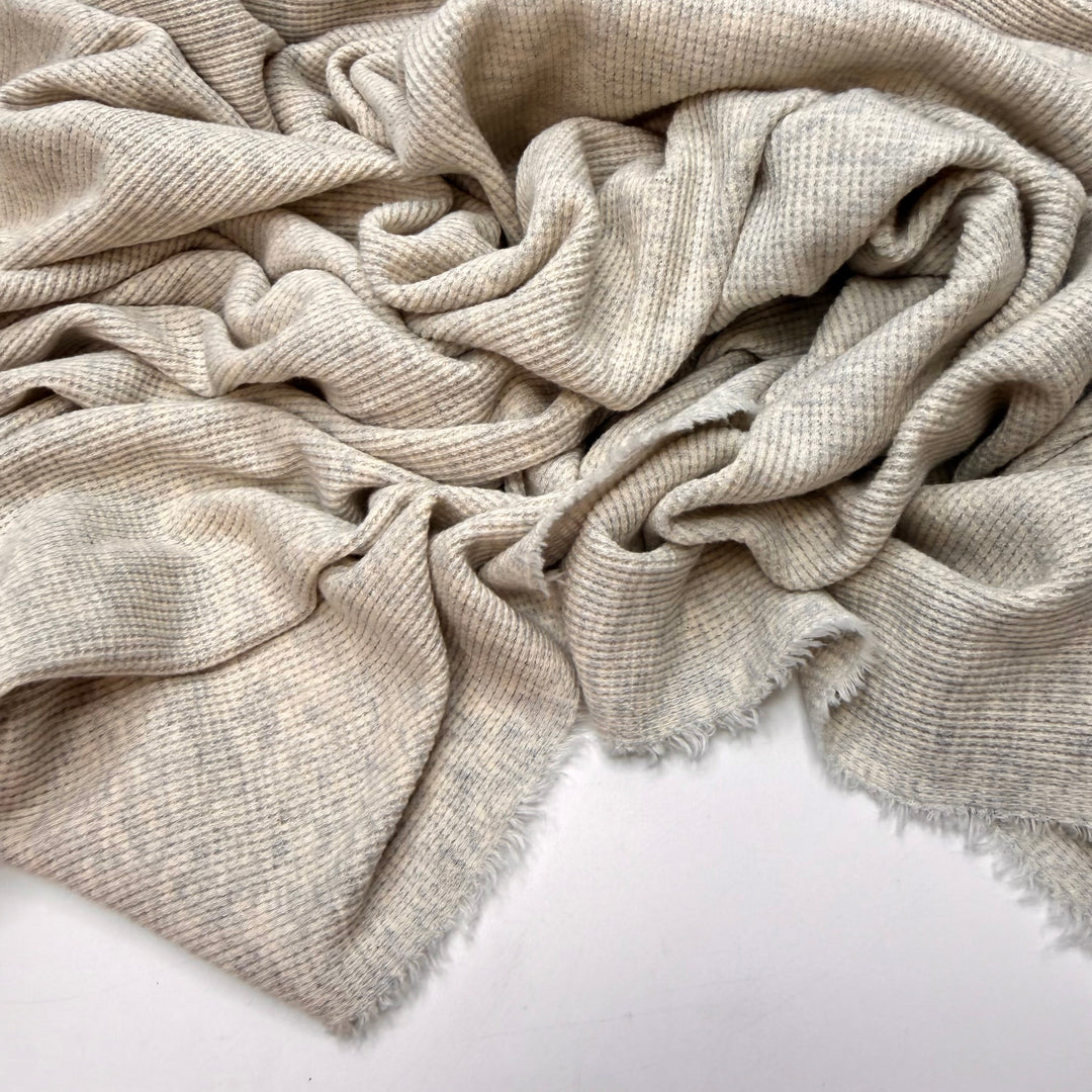 Square Biz - Waffle Knit Bamboo Blend Knit - Light Cream/Grey - 1.1M Bundle