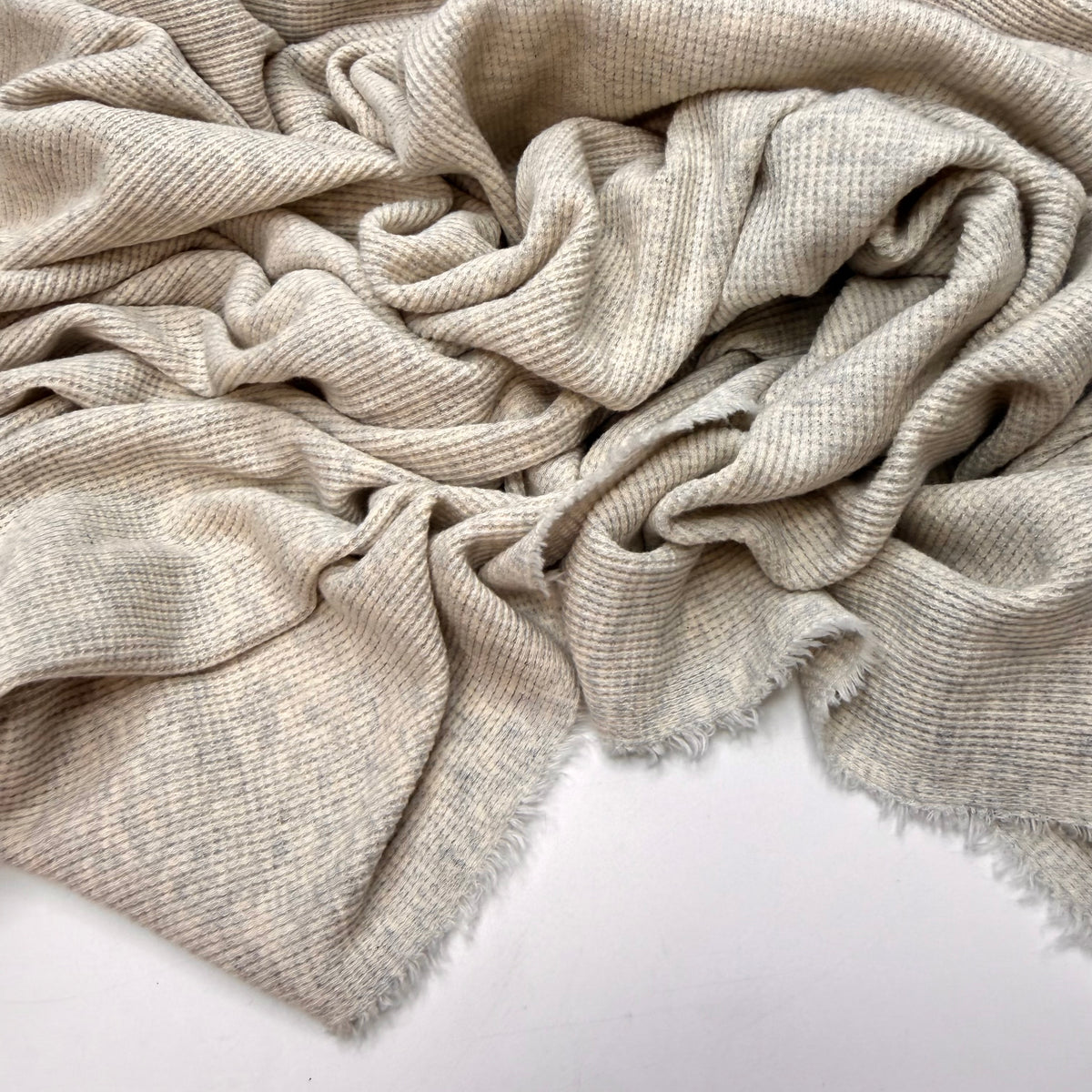 Square Biz - Waffle Knit Bamboo Blend Knit - Light Cream/Grey - 1.1M Bundle