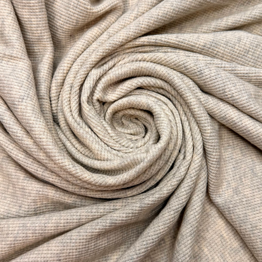 Square Biz - Waffle Knit Bamboo Blend Knit - Light Cream/Grey - 1.1M Bundle