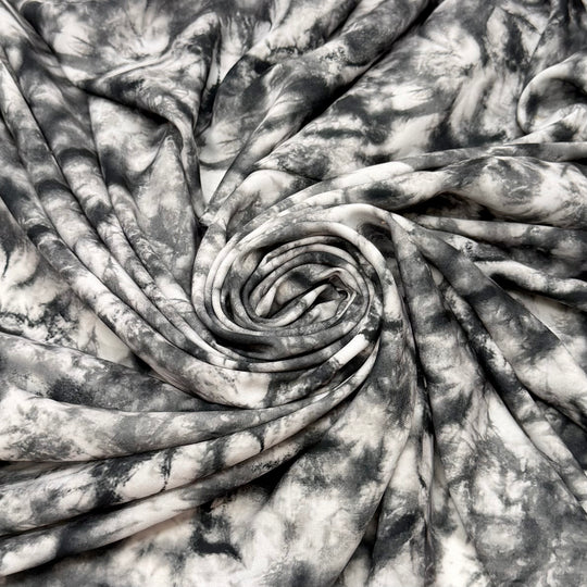 Talk Turkey To Me - Polyester Blend Woven - Dark Grey Abstract - 0.9M Bundle