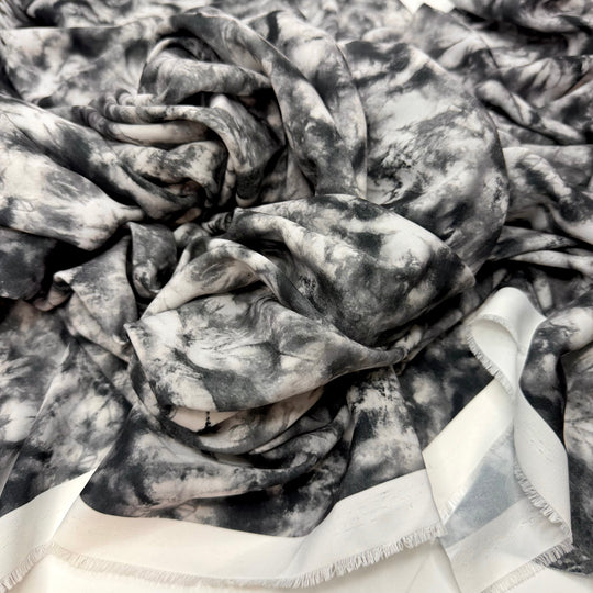 Talk Turkey To Me - Polyester Blend Woven - Dark Grey Abstract - 0.9M Bundle