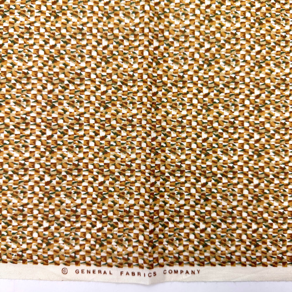 I Yam What I Yam - Vintage Cotton Woven - Beige/Green Abstract - 1M Bundle