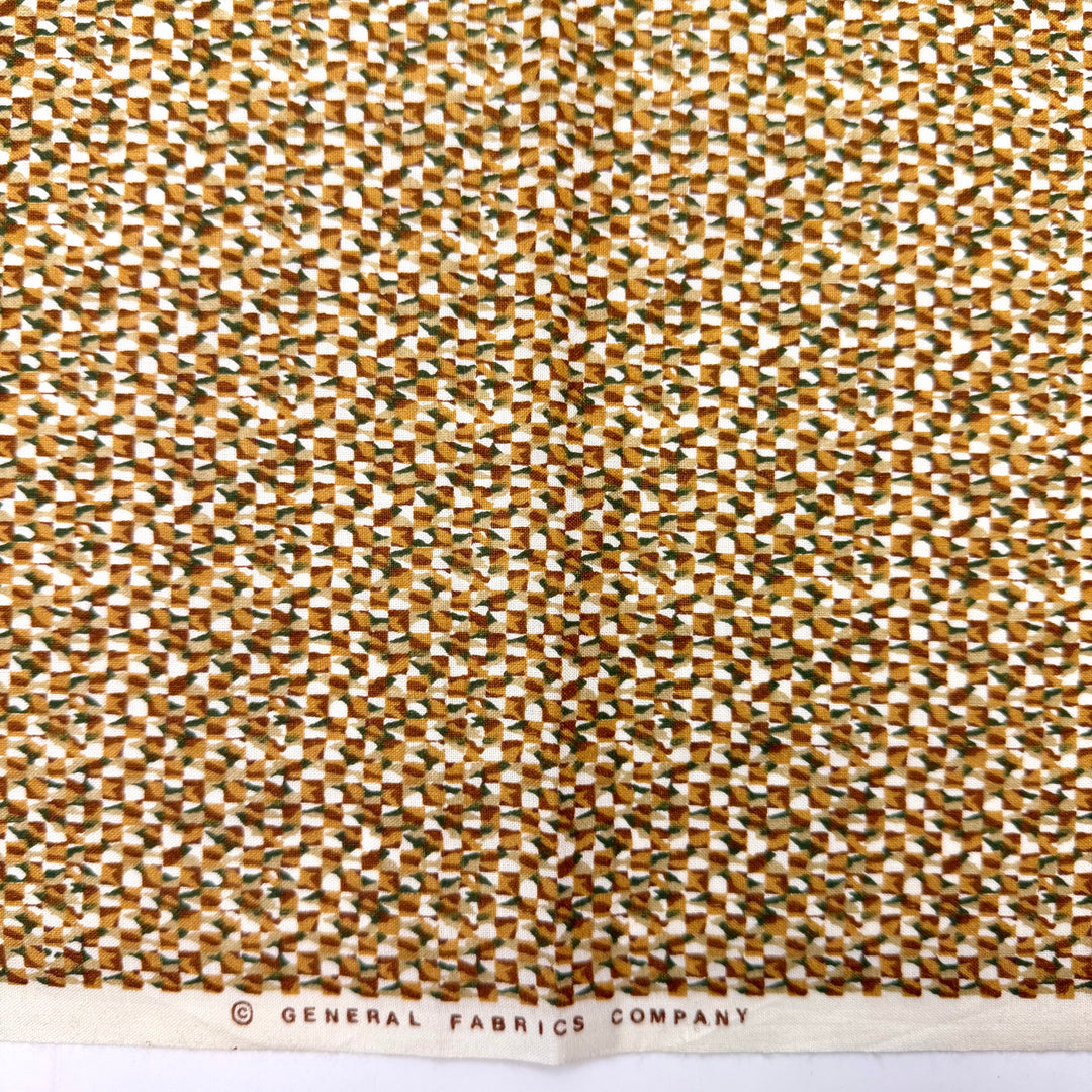 I Yam What I Yam - Vintage Cotton Woven - Beige/Green Abstract - 1M Bundle