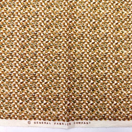 I Yam What I Yam - Vintage Cotton Woven - Beige/Green Abstract - 1M Bundle