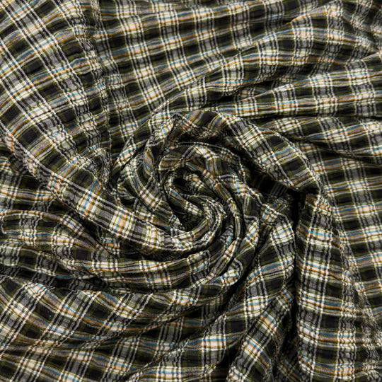 I Only Have Pies For You - Cotton Woven - Dark Green Multi Plaid - 3.4M Bundle