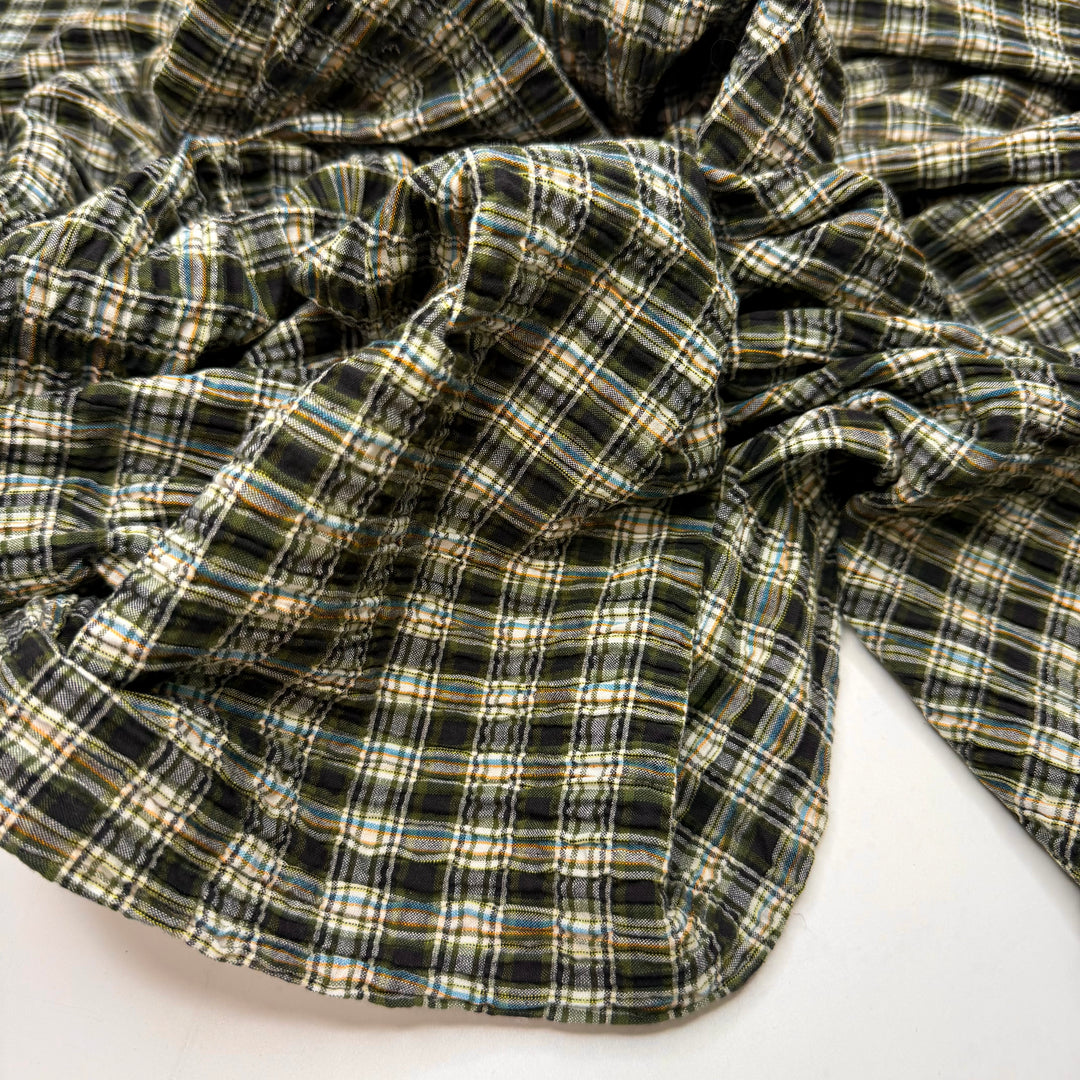 I Only Have Pies For You - Cotton Woven - Dark Green Multi Plaid - 3.4M Bundle