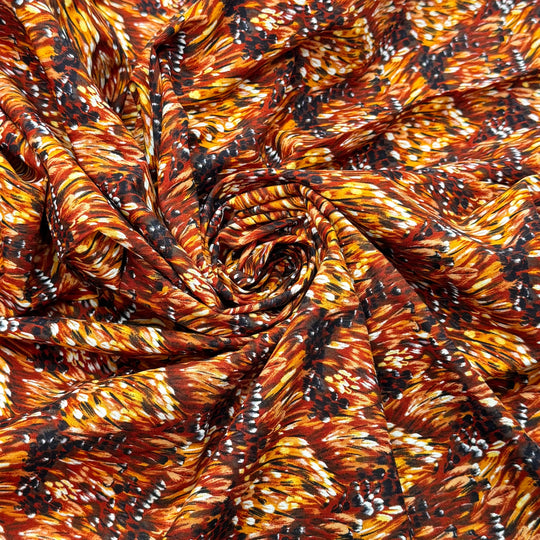 Beauty And The Feast - Cotton Woven - Light Orange/Brown Abstract - 1.95M Bundle