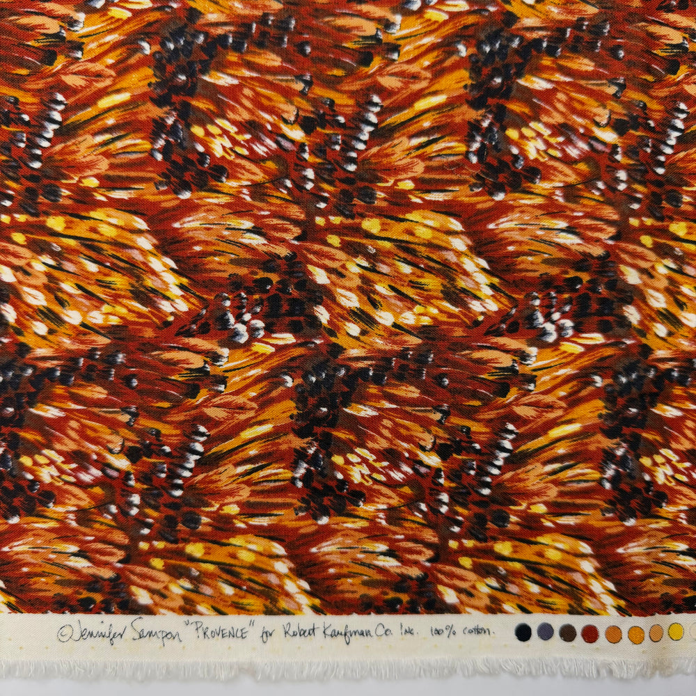 Beauty And The Feast - Cotton Woven - Light Orange/Brown Abstract - 1.95M Bundle