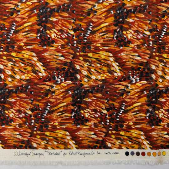 Beauty And The Feast - Cotton Woven - Light Orange/Brown Abstract - 1.95M Bundle