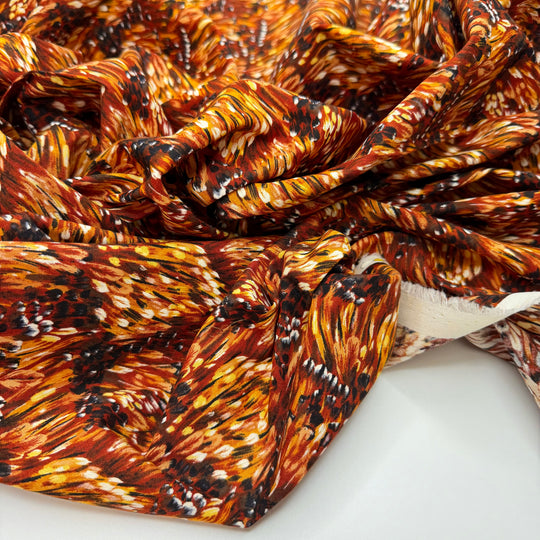 Beauty And The Feast - Cotton Woven - Light Orange/Brown Abstract - 1.95M Bundle