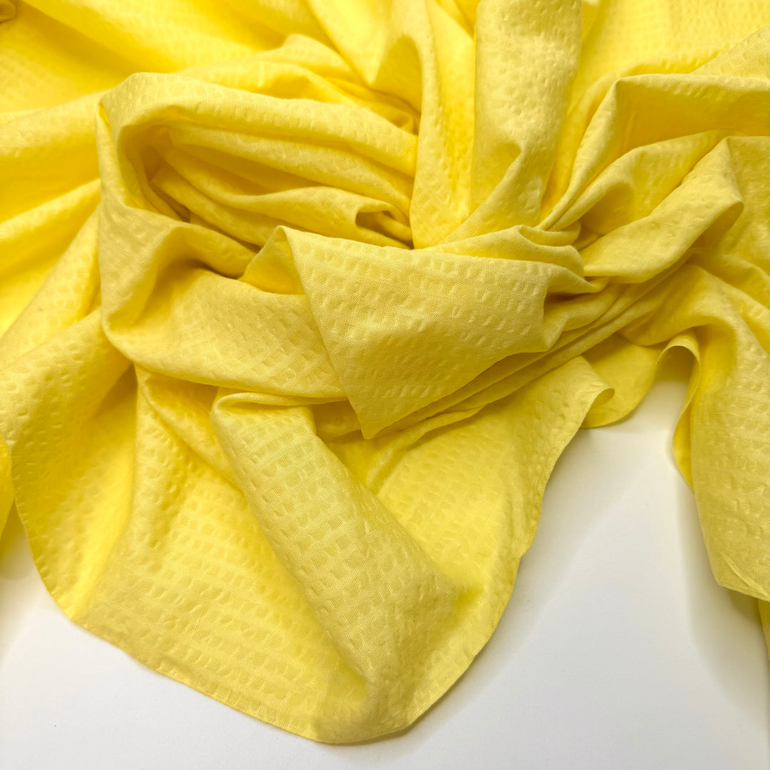 Feel Butter Soon - Seersucker Poly/Cotton Woven - Light Yellow - 4M Bundle