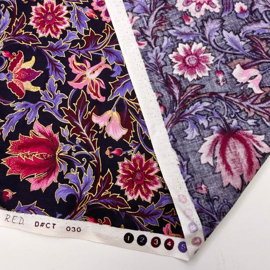 You Cran Do It - Cotton Woven - Dark Pink/Purple Floral - 2.4M Bundle