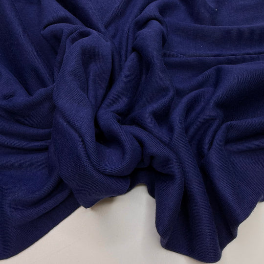 Back In My Day - Tubular Rib Knit Cotton Blend Knit - Dark Blue - 2M Bundle