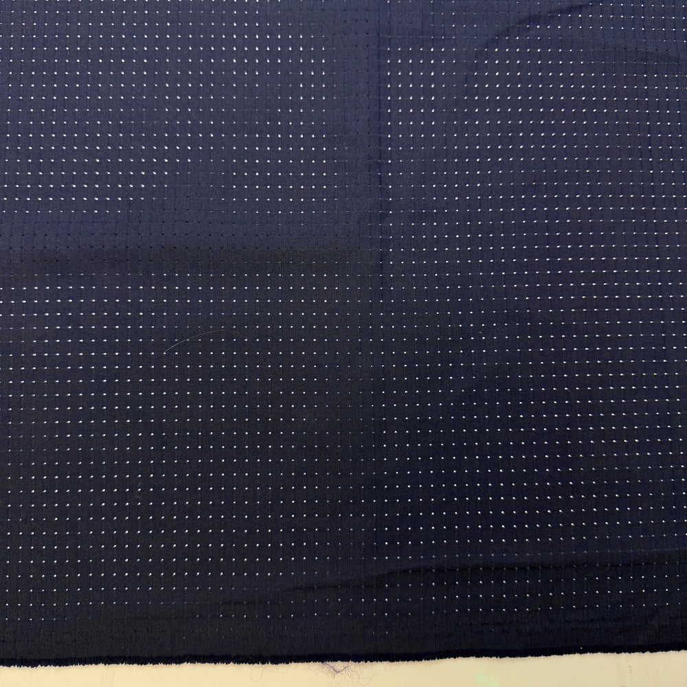 A Job Worth Doing Is Worth Doing Well - Mesh Polyester Blend Knit - Navy - 1.3M Bundle