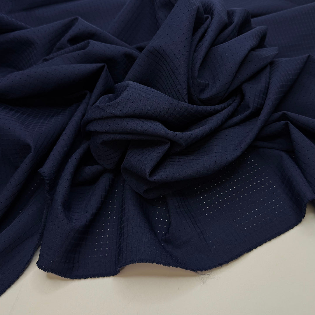 A Job Worth Doing Is Worth Doing Well - Mesh Polyester Blend Knit - Navy - 1.3M Bundle