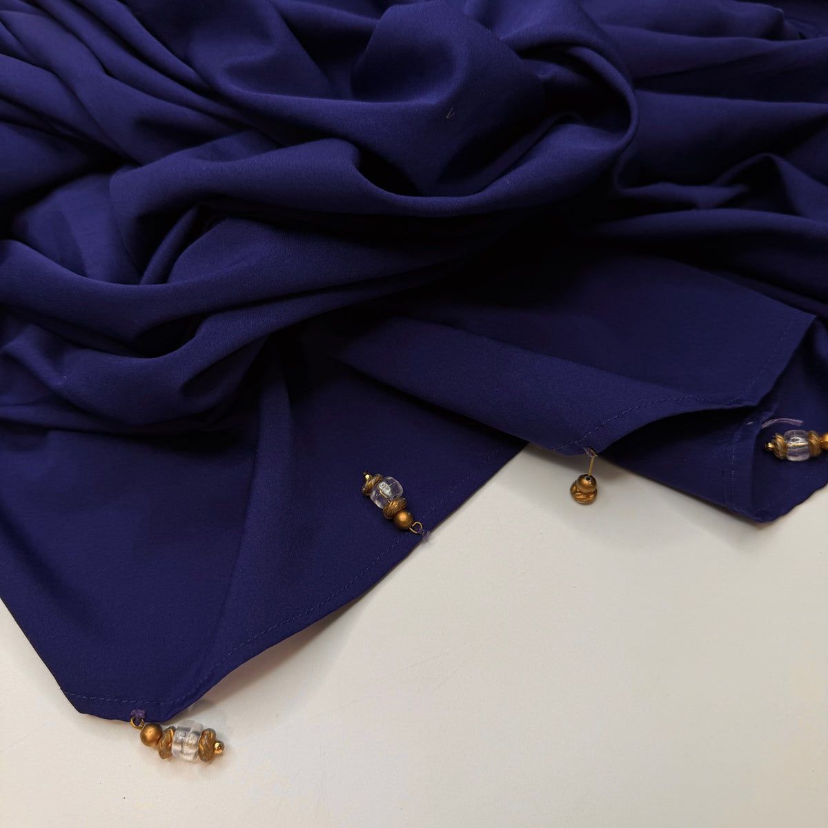 Dress For The Job You Want - Beads On Two Edges Poly Woven - Dark Blue - 2M Bundle